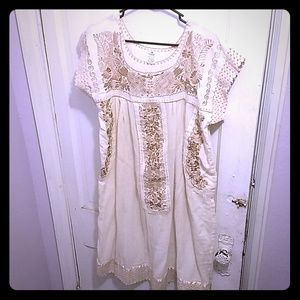 Embroidered Vintage Mexican Dress